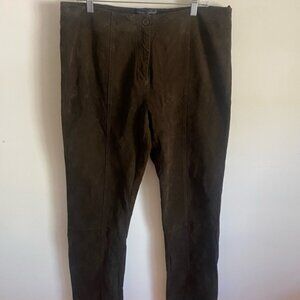 Prosper & Devine Women’s Leather Pants in Rich Brown‎